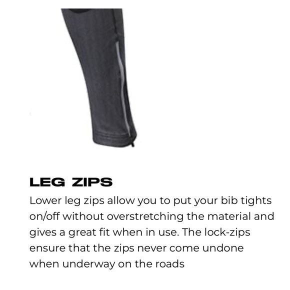 NWT Women’s Black Cycling Reflective Bib Tights with Padding Size 16 - Picture 15 of 16